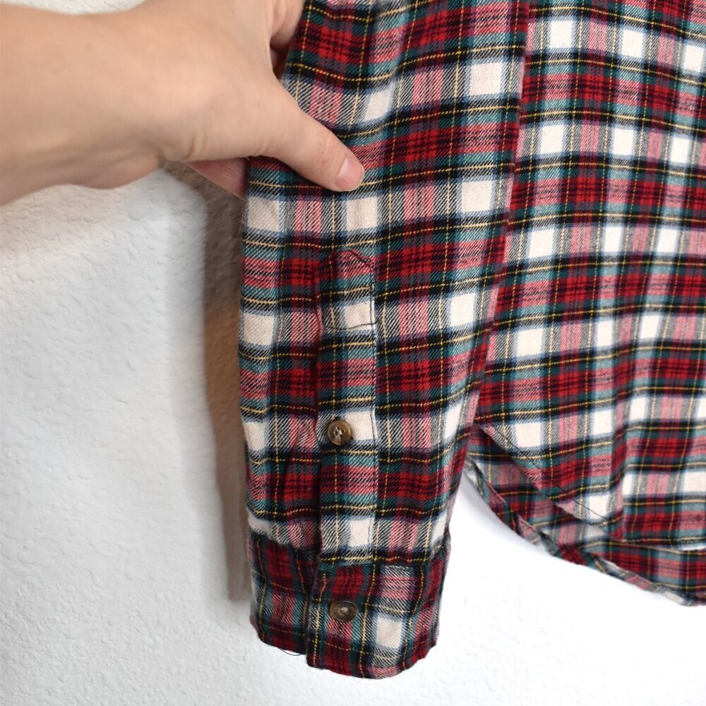 Abercrombie & Fitch Plaid Shirt Butyon Down Sz M Flannel Western Cowgirl Preppy - Picture 7 of 15
